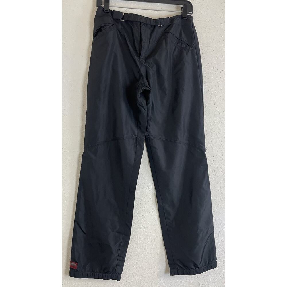 Ralph Lauren Womens Pants Black Size 6 Vintage RL 67 Zip Legs 100% Nylon Y2K